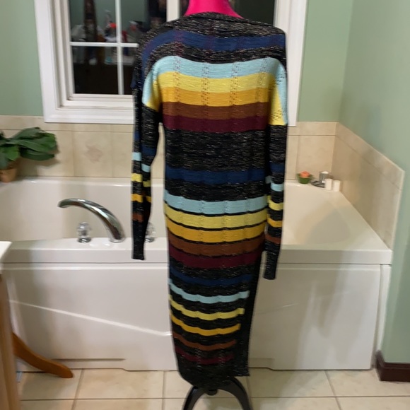 Jen’s Pirate Booty black rainbow Swallowtail Maxi knit Dress Size XS S - Picture 7 of 16